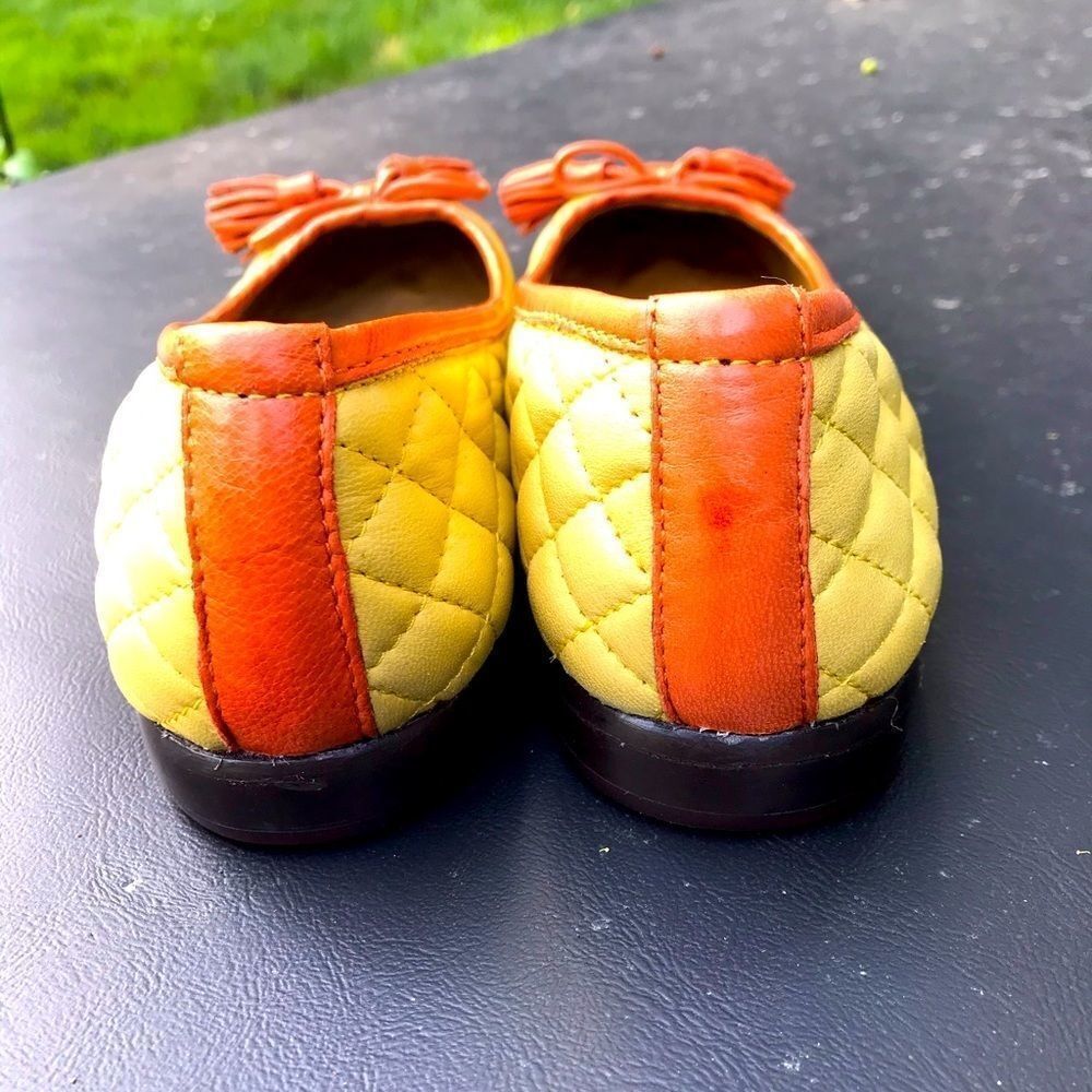 Robert Zur quilted yellow leather ballet flats - Picture 5 of 7